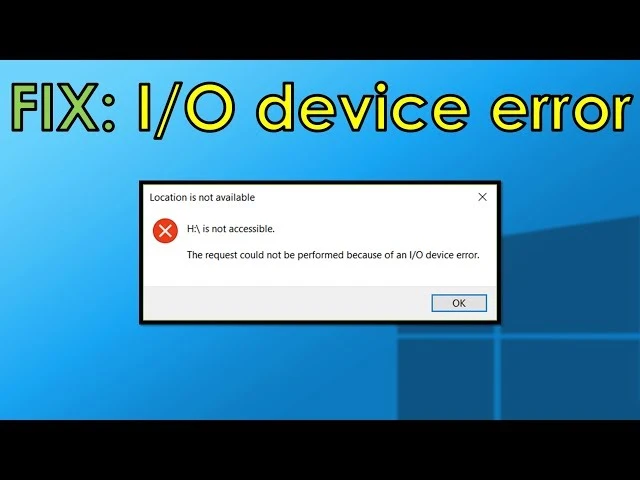 External Hard Disk I/O Device Errors
